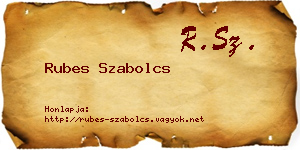 Rubes Szabolcs névjegykártya